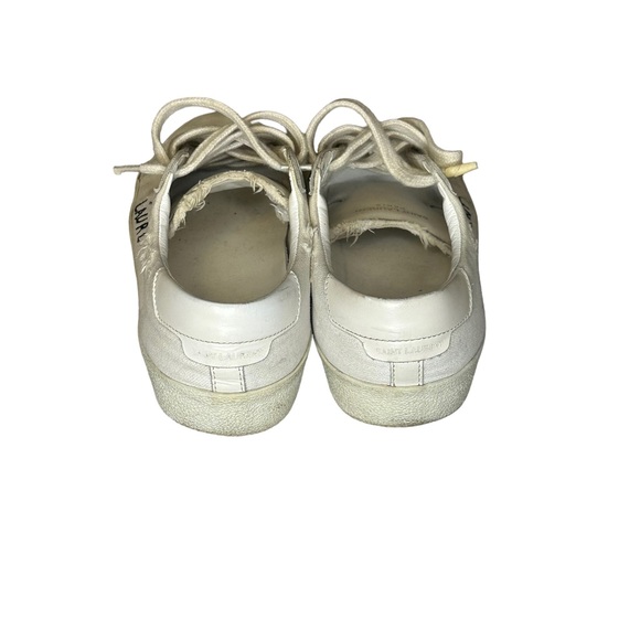 SAINT LAURENT DISTRESSED LOGO SHOES - Picture 3 of 4